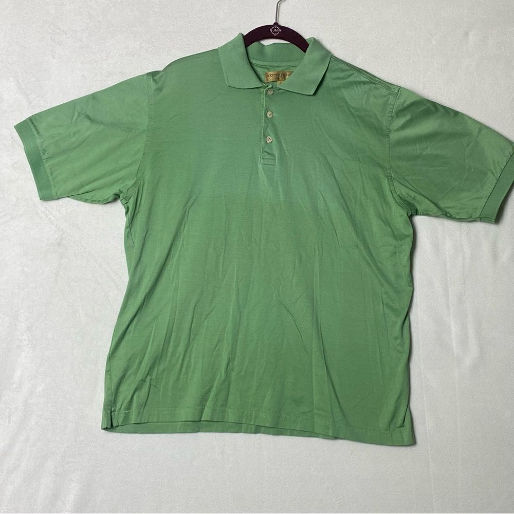 Tricots St Raphael Green Short Sleeve Polo Size Medium